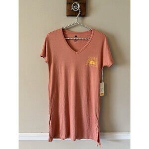NWT C&C California Womens Size Small Coral T-Shirt Dress Short Sleeves